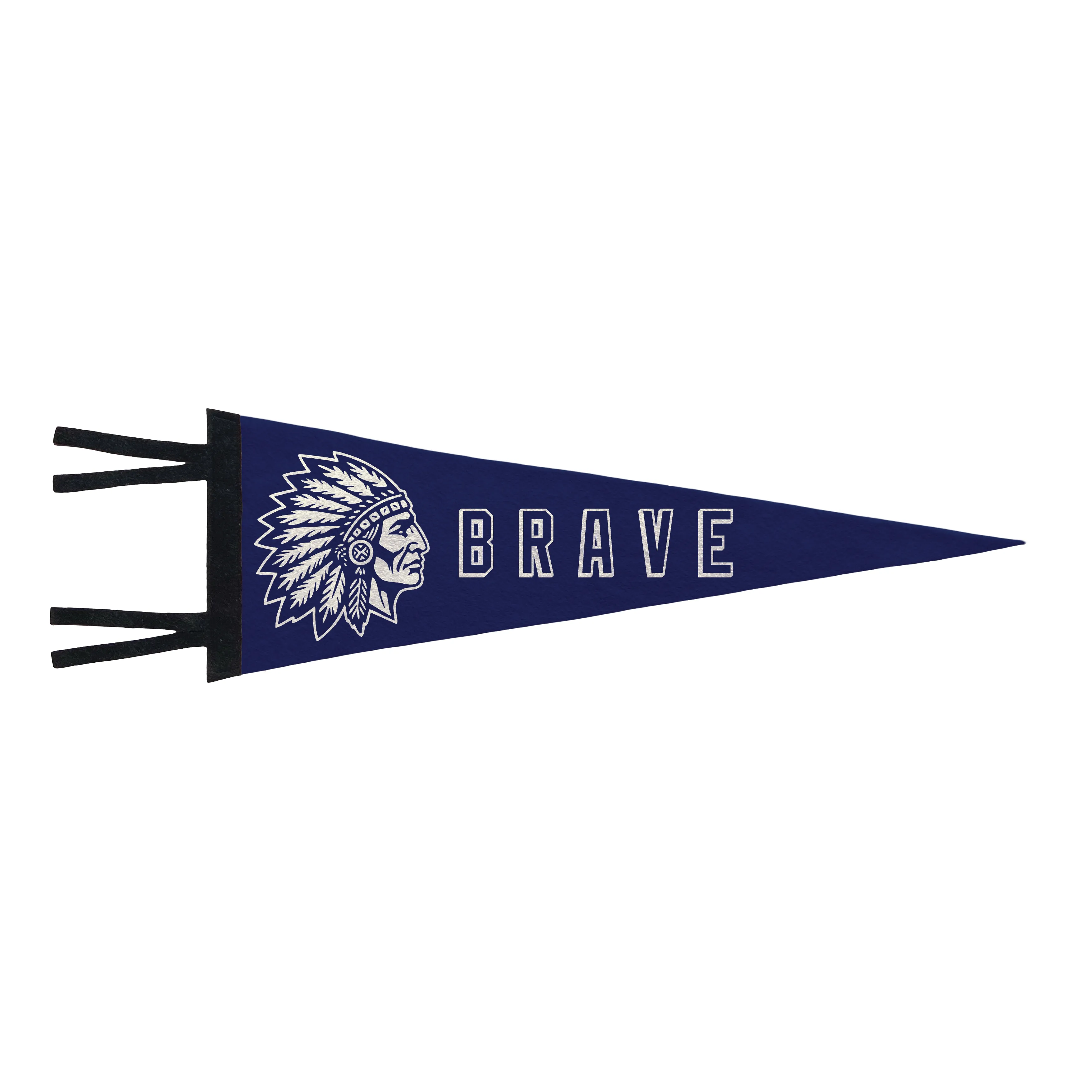 Brave Vintage Wall Pennant - Blue Brave