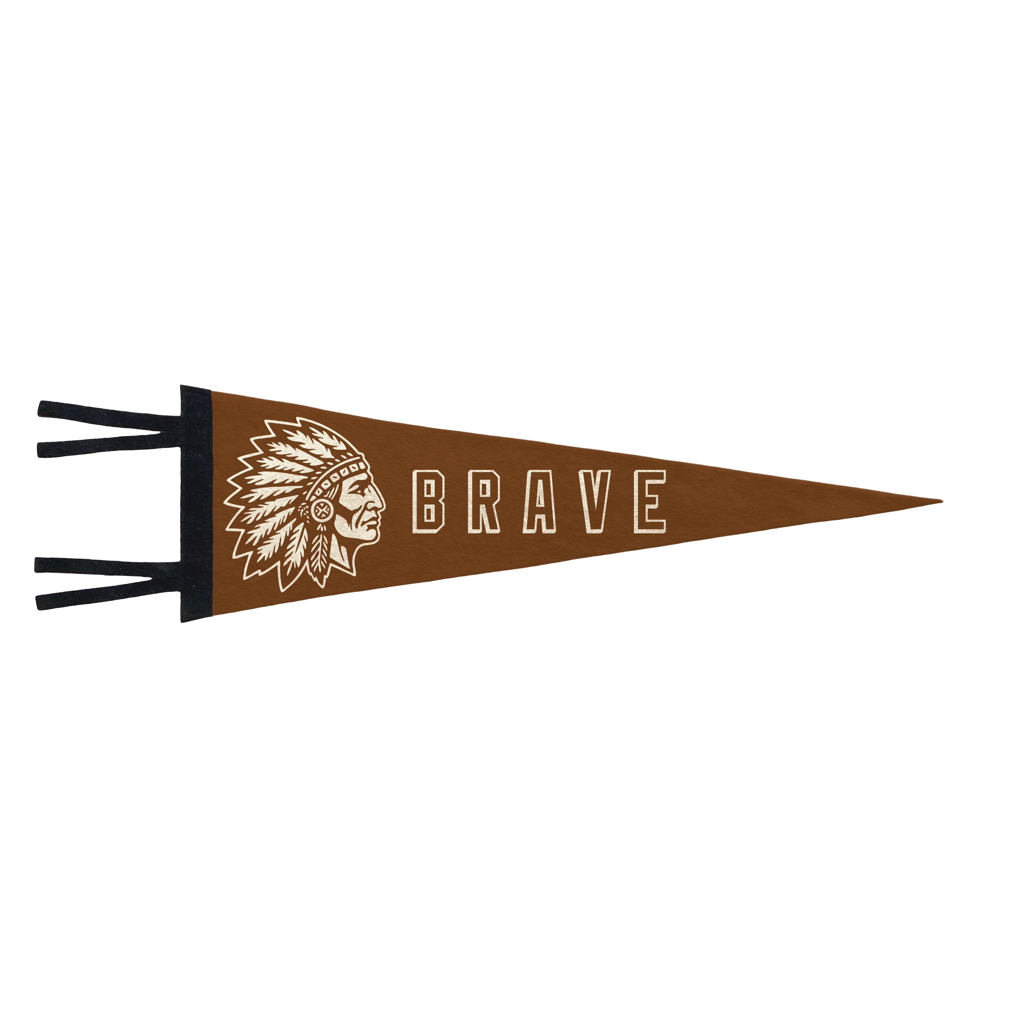 Brave Vintage Wall Pennant - Gold